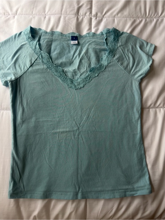 Old Navy Tops - Old Navy Lace-Trim V-Neck Camisole — Light Teal